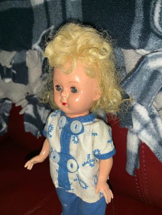 Vintage 1950s 8” Hollywood Doll With Extra Clothes 3