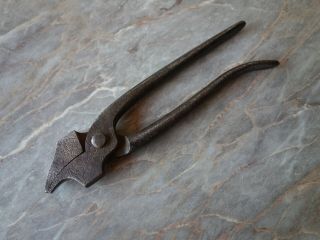 Vtg Rare Marked No.  8 Cobbler Shoemaker Lasting Pliers Pincers Upholstery Tool