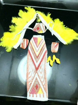 Vintage 1976 Mego Cher Doll Indian Squaw Outfit W/ Headdress - Bob Mackie