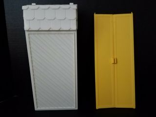 Vintage 1978 Barbie Dream House Replacement White Closet With Yellow Doors