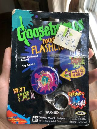 Vtg Goosebumps Flashlight Keychain Pocket - 1996 Rare Nickelodeon Nos Old 