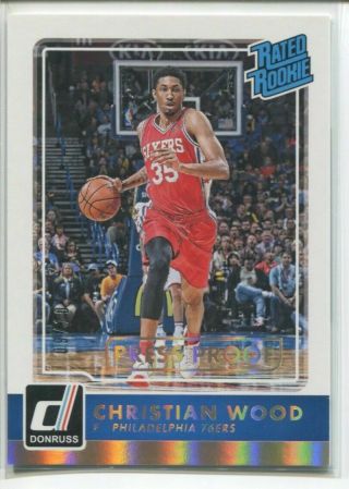 2015 - 16 Christian Wood Donruss Gold Press Proof Rc Rookie /10 Very Rare Only