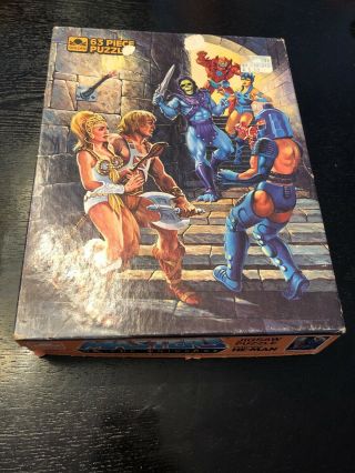 Rare Vintage 1983 Motu Masters Of The Universe He - Man Shera Puzzle Complete