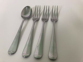 3 Salad Forks & 1 Teaspoon Towle Georgian House American Antique Stainless Japan