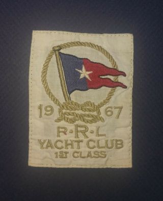 Rare Vintage Polo Ralph Lauren Yacht Club Patch