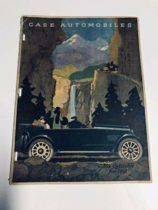 Six Cylinder For 1918 Rare 1918 J.  I Case Automobiles Sales Brochure