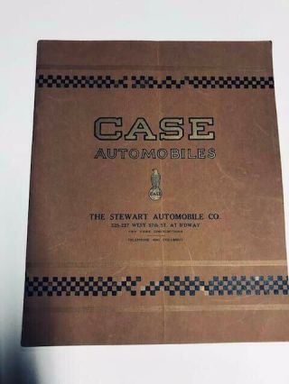 Rare 1916 J.  I Case Automobiles Sales Brochure The Stewart Automobile Co