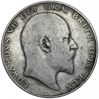 1905 Halfcrown - Edward Vii British Silver Coin - Rare