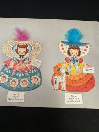 Vtg 1948 Hallmark Paper Dolls Cards Complete Book With All 16 Dolls Cinderella