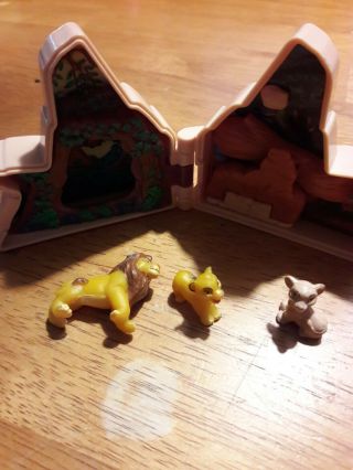 Lion King Pride Rock Compact Set Complete Polly Pocket Style Playset Vintage