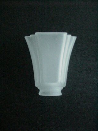 Vintage / antique Art Deco Frosted Glass Lamp Shades.  Set of Four. 3