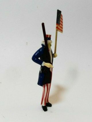 1:12 scale Dollhouse miniature UNIQUE 2nd Amendment Gun Toting Uncle Sam & Flag 3