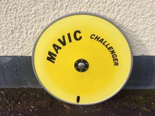 Extremely Rare Mavic Challenger 650c 26” Front Track Disc Wheel,  Un