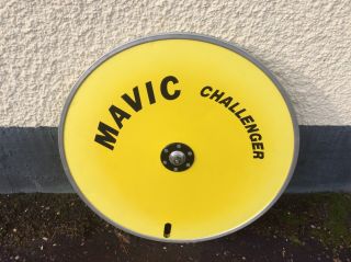 extremely rare Mavic Challenger 650c 26” front track disc wheel,  un 2