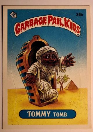 Rare 1985 Garbage Pail Kids Series 1 Tommy Tomb 36b