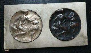 Very Rare Belgian Congo Table Medal Set By Huygelen