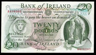 North Ireland - Bank Of Ireland - 20 Pounds - P69 - 1983 Commemorative - Xf Rare