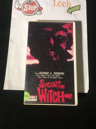 Vhs Season Of The Witch Vista House Video - 1986 Romero Rare