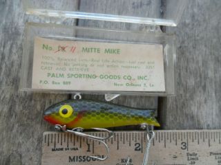 Vintage Fishing Lure - Mitte Mike - Palm Sporting Goods,  Louisiana - 11