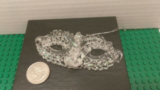 Antique Handmade Blown Glass Mardi Gras Mask Christmas Ornament