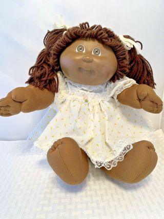Vintage African American Cabbage Patch Doll Orignial Dress Black Signature