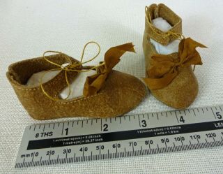 85mm LEATHER SHOES for ANTIQUE DOLL,  
