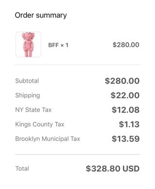 Kaws Bff Plush Pink 2019,  Open Edition Confirmed Order