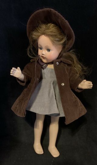 Effanbee Little Lady Anne Shirley 15” Compostion Girl Doll Vintage 1940’s