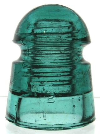 Cd 103 Aqua Brookfield " B " Antique Glass Telegraph Insulator Pony Style