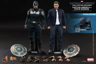 Hot Toys - Mms 243 - Captain America & Steve Rogers (winter Soldier),