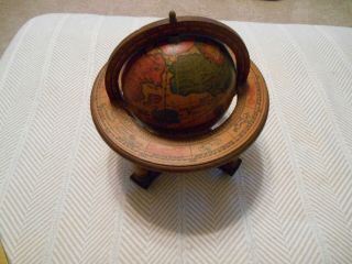 Vintage Zodiac Old World Style Desktop Globe On Stand,  Made In Italy