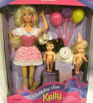Barbie Kelly Gift Set 1996 Special Edition Mattel 15610 Birthday Fun See Descr.