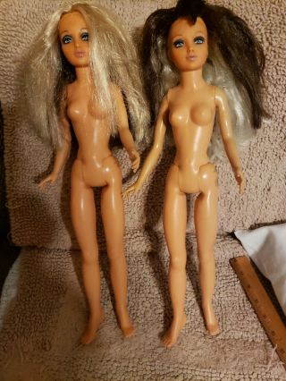 Set Of 2 - VINTAGE/1974 Ideal Tiffany Taylor Dolls (NUDE) 18 