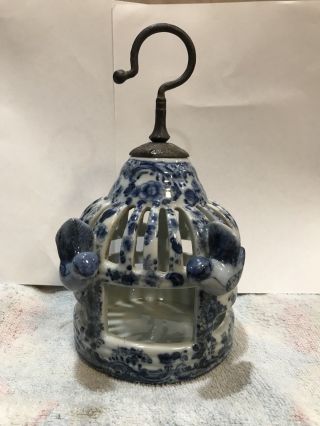 Vintage Ceramic Chinese Bird Feeder