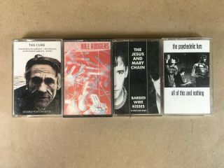 4 Cassettes,  Rare,  The Cure,  Psychedelic Furs,  Jesus And Mary Chain