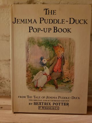 Rare Hardcover The Jemima Puddle - Duck Pop - Up Book Beatrix Potter