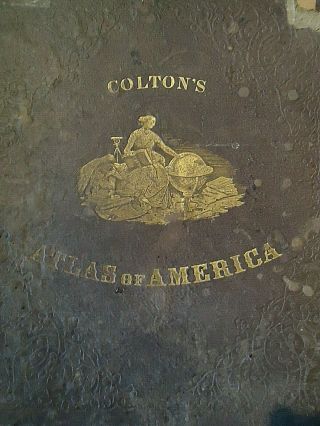 Vintage Circa 1857 CHARLESTON - SAVANAH MAP Old Antique Colton Atlas 2
