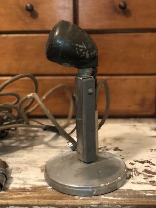Vintage Rare 1947 Shure Bullet Microphone And Shure Stand Harp Antique Old Prop 2
