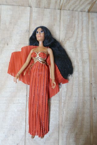 Vintage 1975 Cher Mego Celebrity 12 " Doll In Red Dress