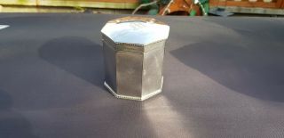 An Antique Victorian Silver Plated Tea Caddy With Beading Decorated Patterns.