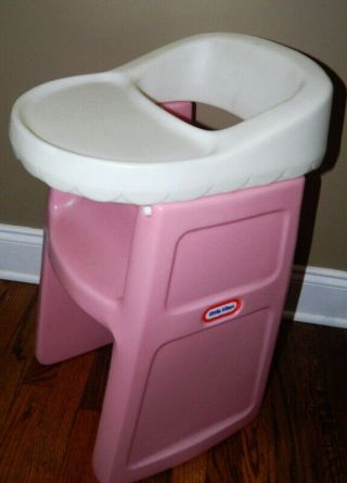 Vintage Little Tikes Pink High Chair 24 " Fits American Girl Child Doll Size Toy