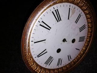 Antique French Clock Movement,  Dial,  Bezel,  Glass,  By Japy Freres Spares & Repair