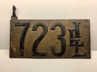 Illinois Pre - State License Plate Extremely Rare Early 1900’s