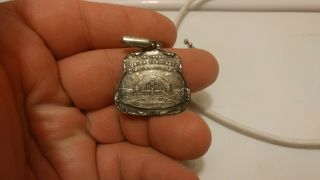 Old Antique Vintage Cincinnati Ohio Union Terminal Souvenier Silver Key Ring