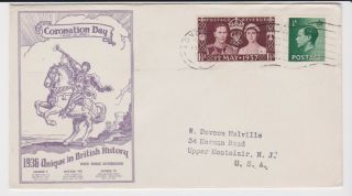 Gb Stamps Rare First Day Cover 1937 Kgvi Coronation London Slogan 3 Kings