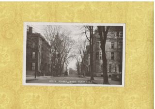 Ny Albany 1906 Antique Rppc Real Photo Postcard State St Multi Family Houses