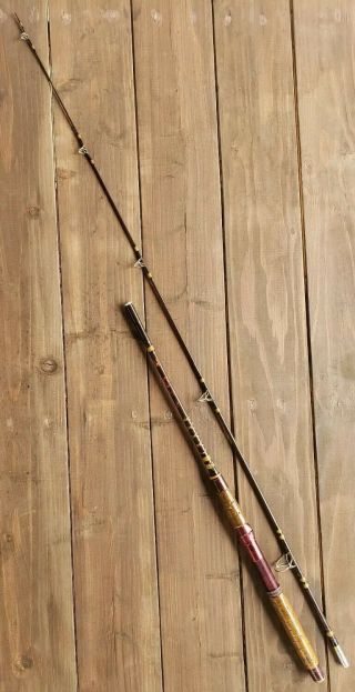 Vintage Abu Garcia Conolon 2 Piece Fishing Spinning Rod Four Star Model 2508 - A