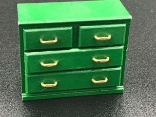 Calico Critters Vintage Sylvanian Families TOMY Furniture Green Chest of Drawers 2