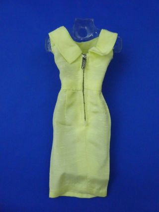 Early Vintage Barbie - Pak Yellow Silk Sheath - VGC 2