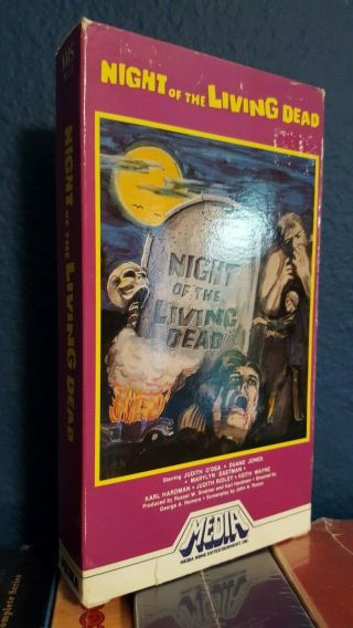 Rare Media Night Of The Living Dead Vhs 1982 Zombie Horror George Romero 1968